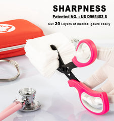 MEUUT patented medical scissors two-pack on display, ideal for on-site first aid.