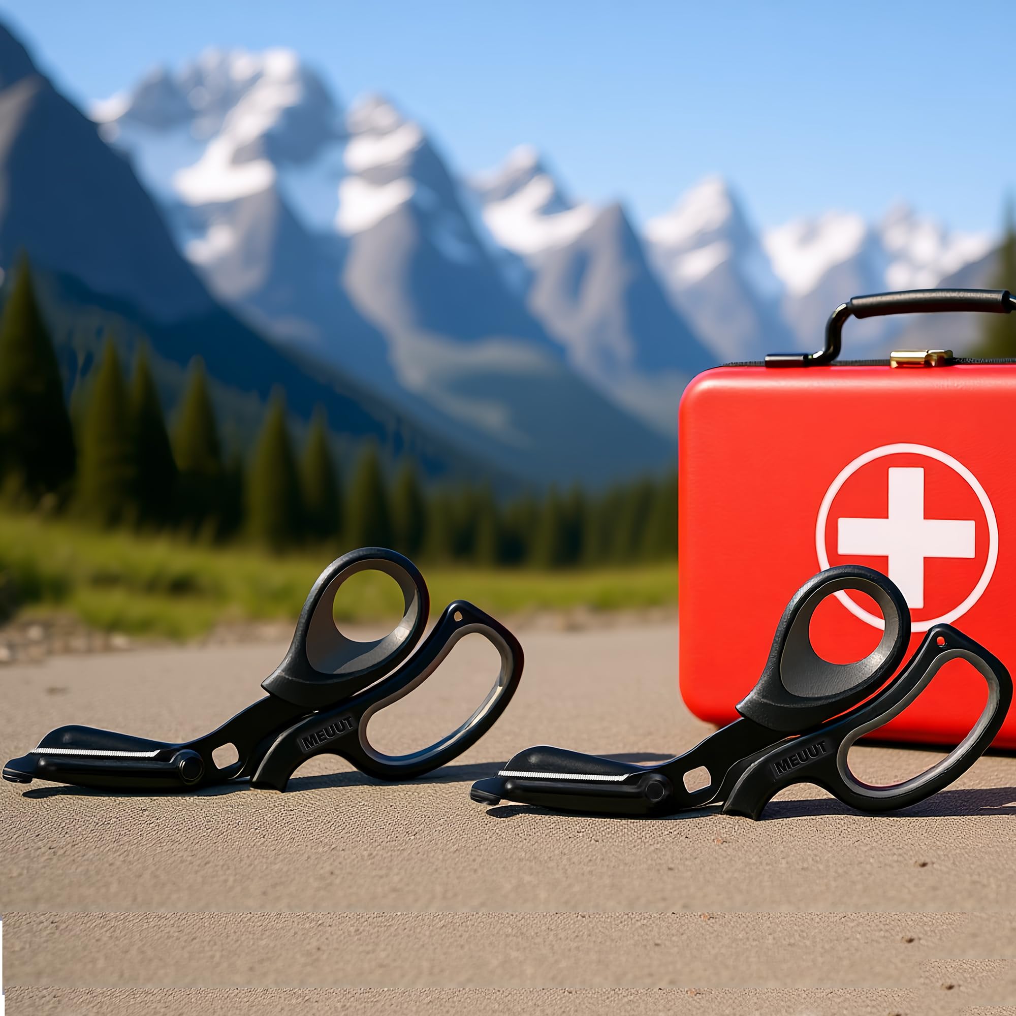 MEUUT 2-pack includes two 8-inch scissors for ready first response.