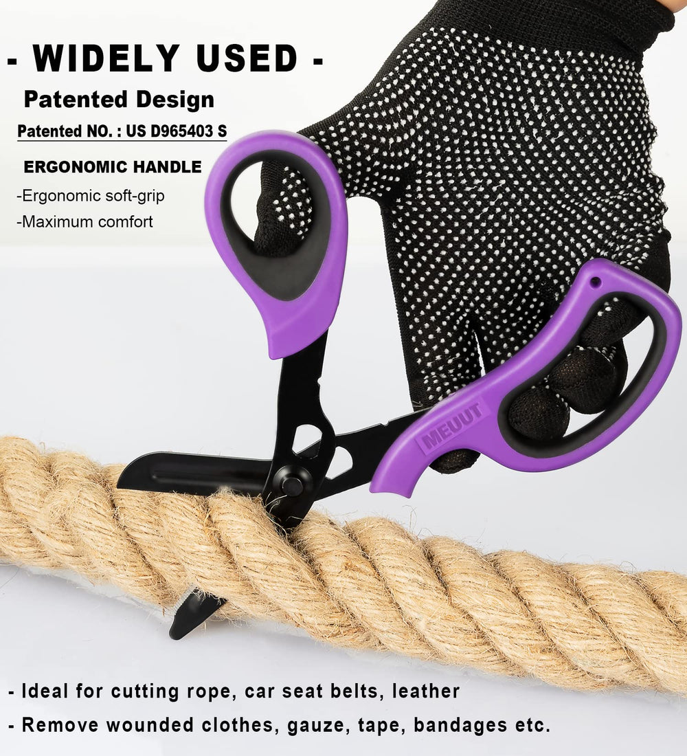 MEUUT trauma shears milled serrations with fluoride coating for smooth gliding