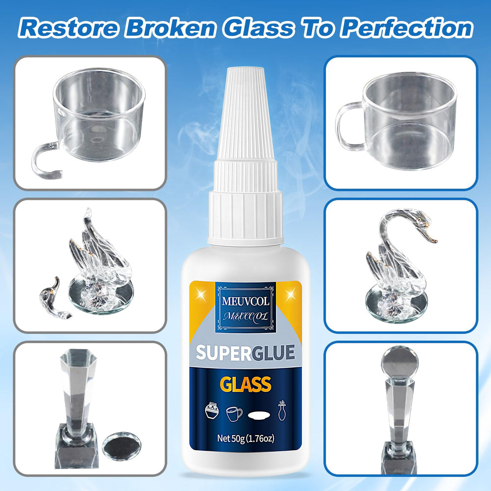 Meuvcol glass glue strong bond for glass and mirror projects, durable finish