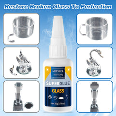 Meuvcol glass glue strong bond for glass and mirror projects, durable finish
