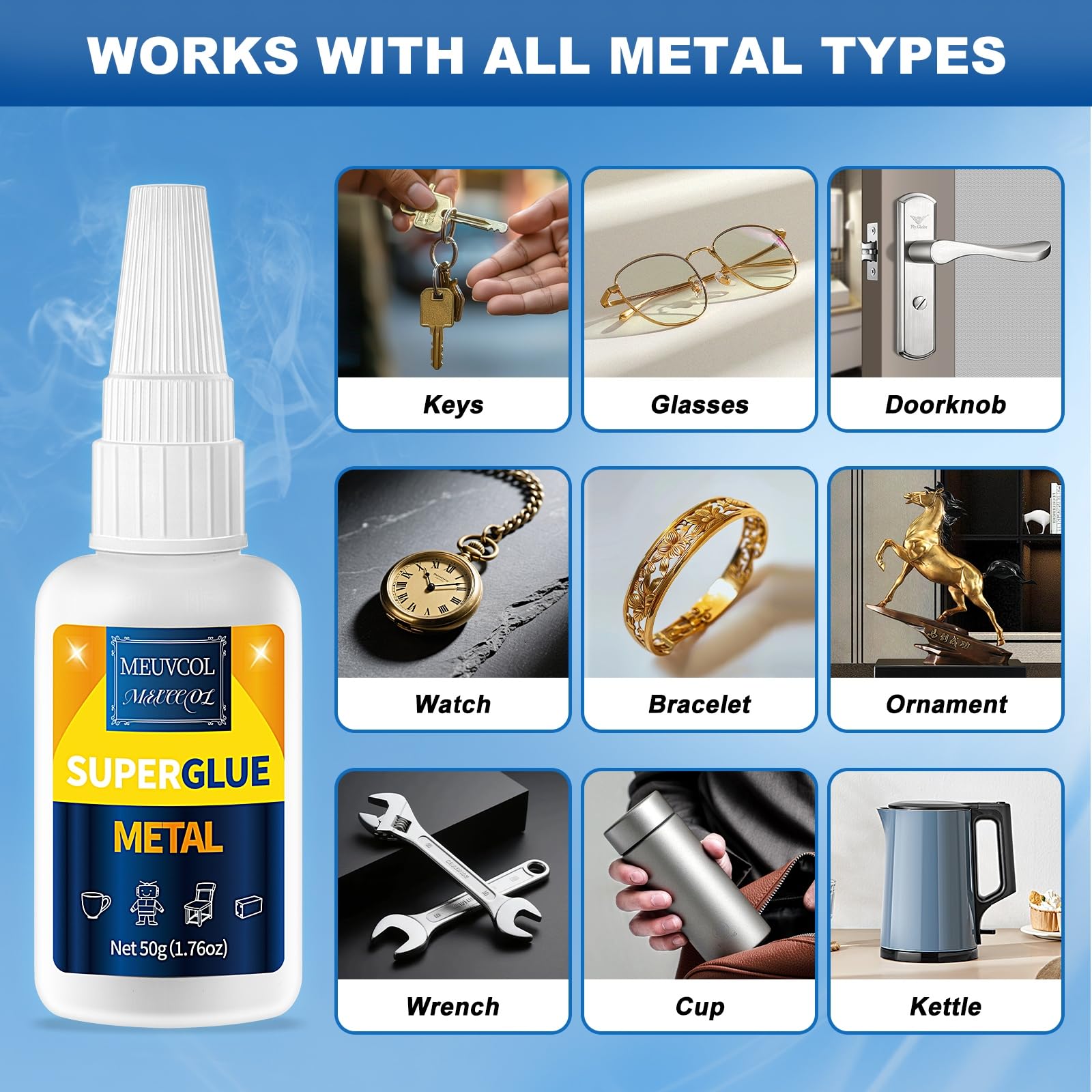 Meuvcol Metal Glue demonstrates fast bond for quick metal repairs