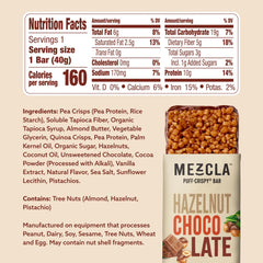 Mezcla hazelnut chocolate flavor bar features creamy center and crisp bite