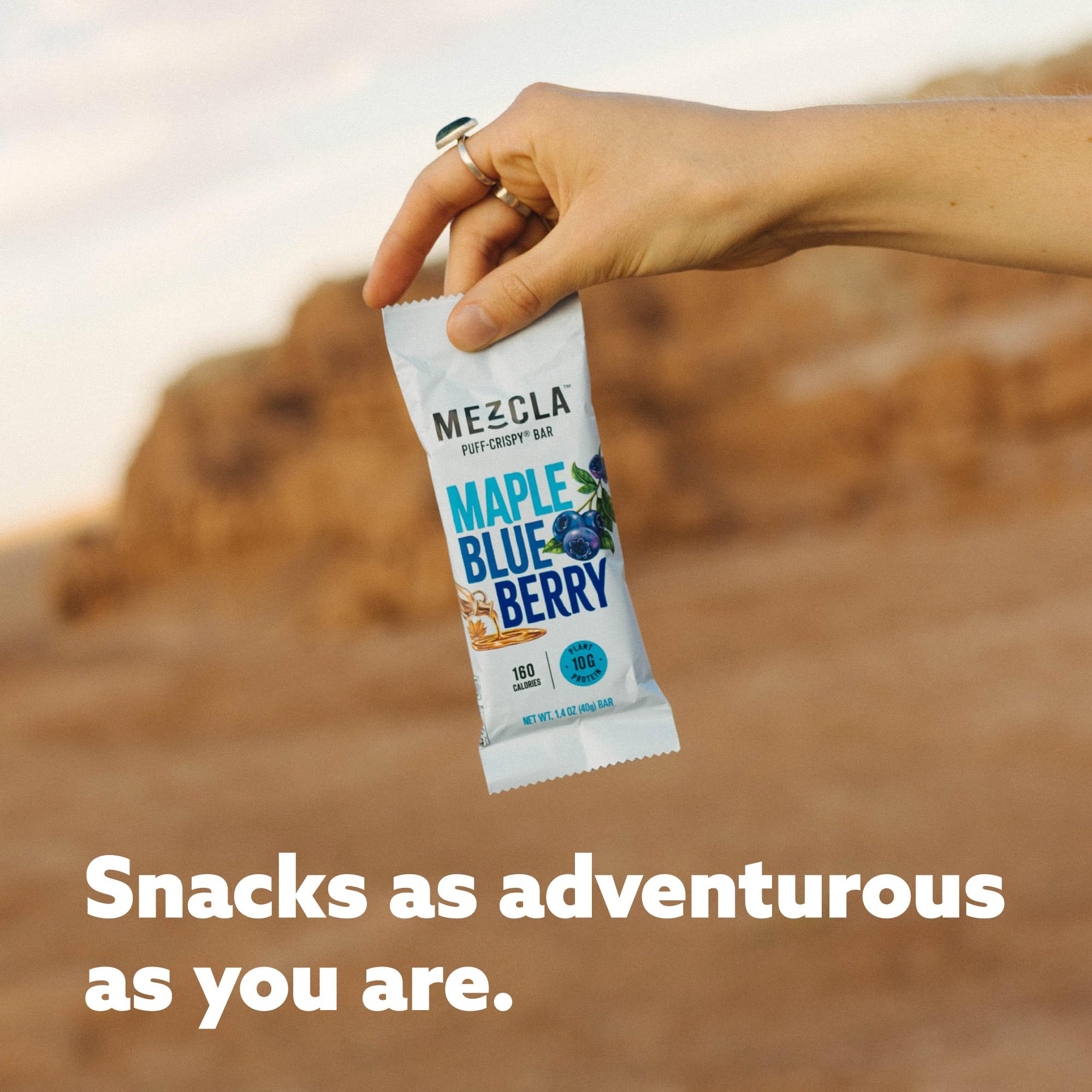 Mezcla maple blueberry bar 10g plant-based protein fuels activities