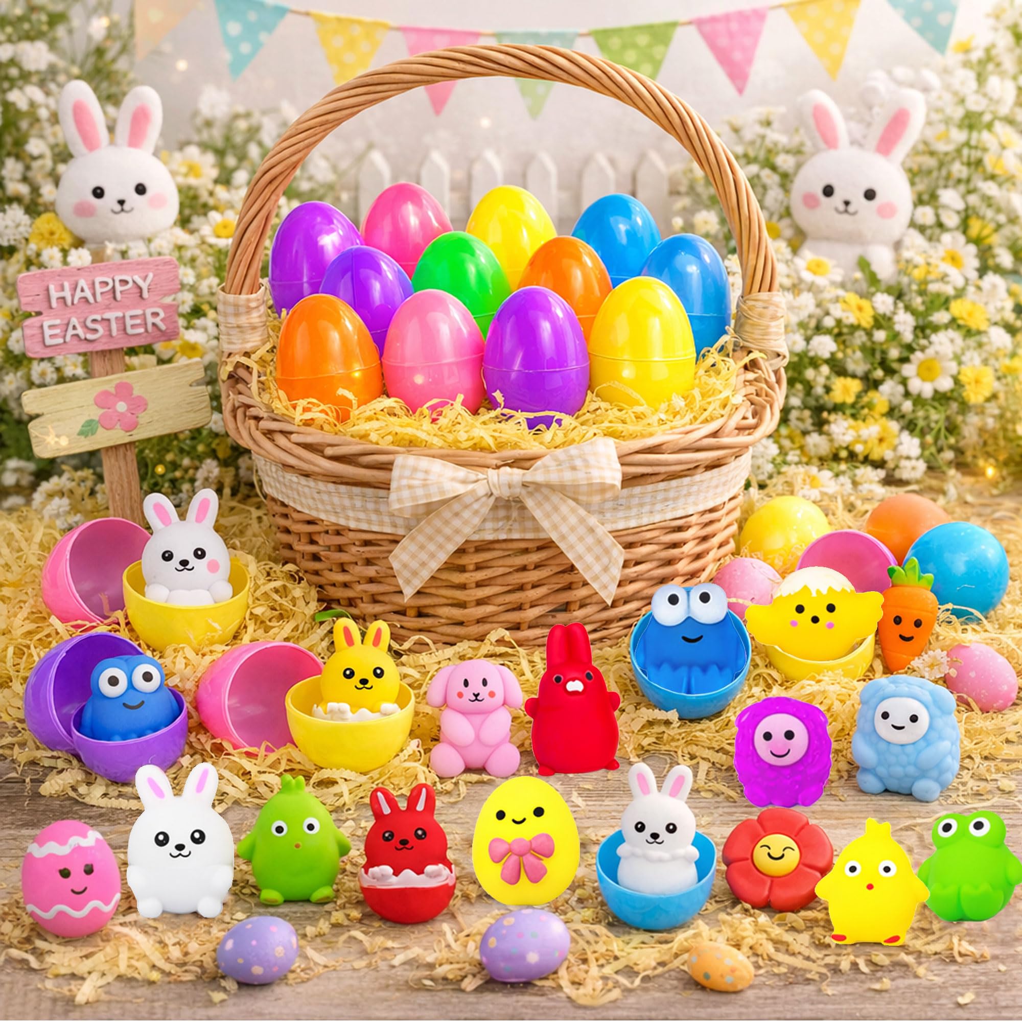 MEZHOBBY Easter egg featuring animal squishies for playful surprises.