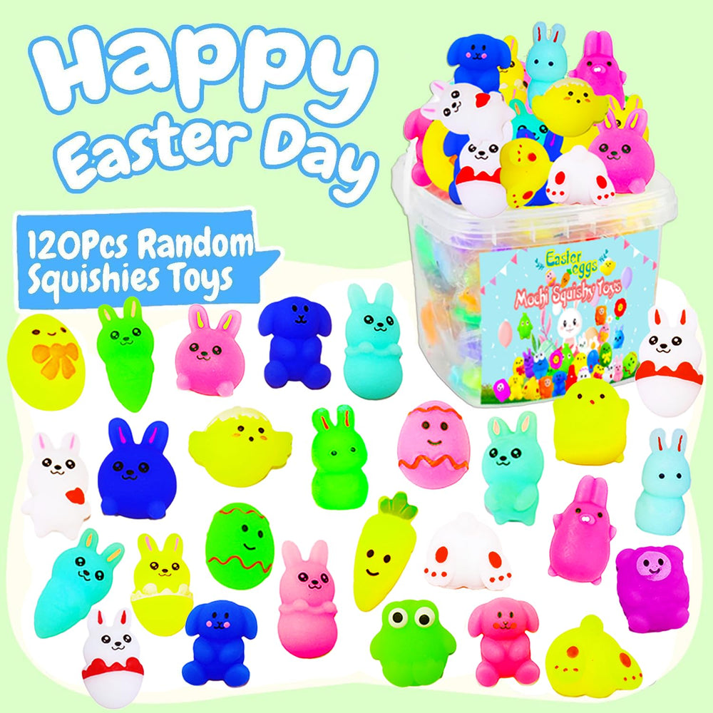 MEZHOBBY Easter Mochi Squishy Toys close-up showcases soft texture and squeezeable fun.