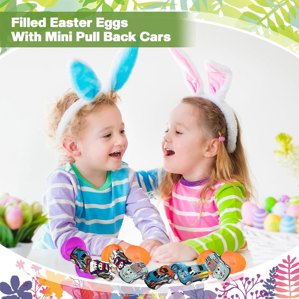 MEZHOBBY mini alloy pull-back vehicles inside eggs provide interactive fun