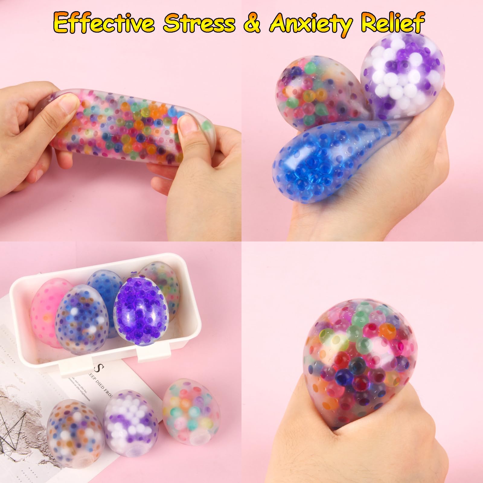 MEZHOBBY squishy fidget balls for adults to stay focused during work breaks.