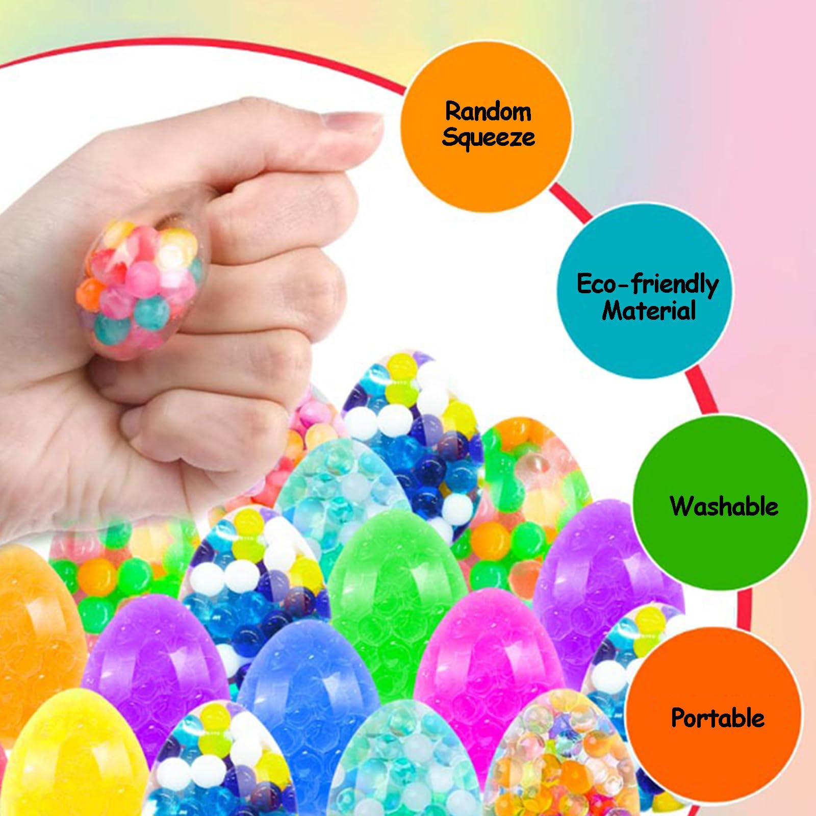 MEZHOBBY multicolor stress relief squeeze balls for calm, focused moments.