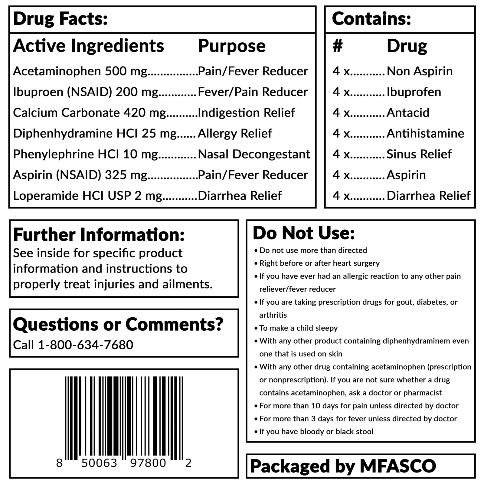 MFASCO assembled in USA travel kit ready for travel and refills