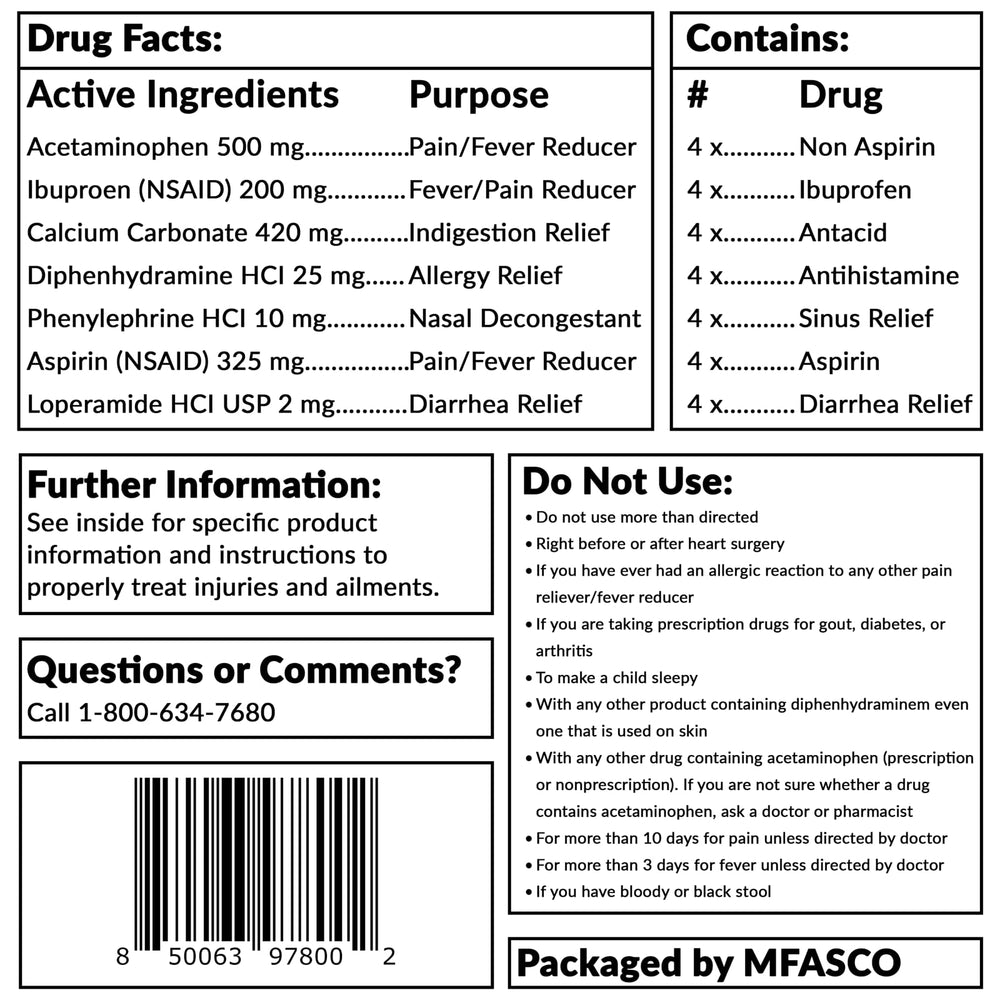 MFASCO assembled in USA travel kit ready for travel and refills