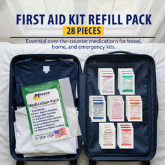 MFASCO ibuprofen 200 mg tablets included for everyday relief on the go