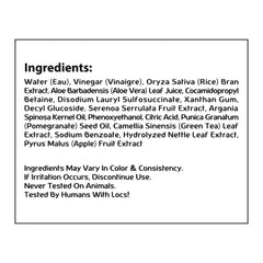 MFL Made For Locs rice water infusion bottle emphasizes nourishing care
