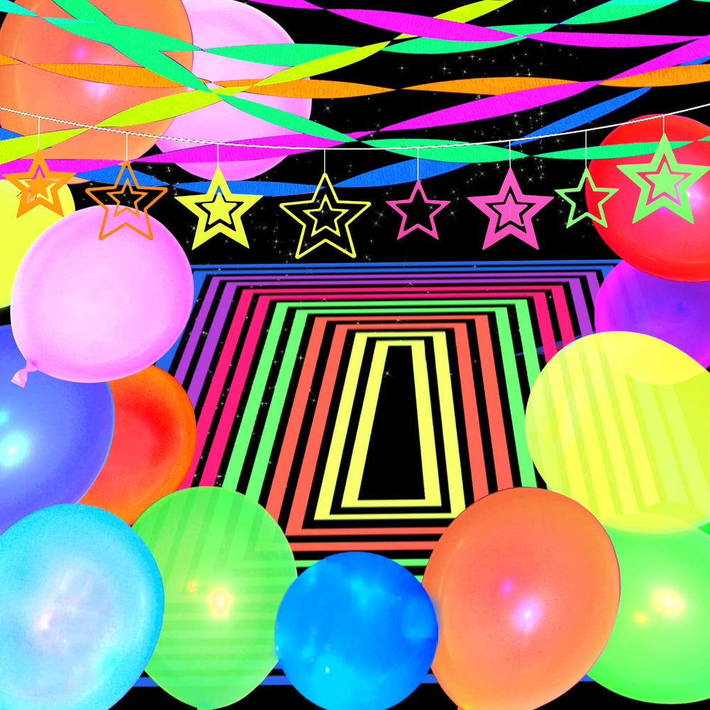 MFLUEEWR uv reactive balloon supplies create festive backdrops and photo moments