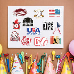 MFUXU baseball stickers on laptop highlight sharp colors and clear details