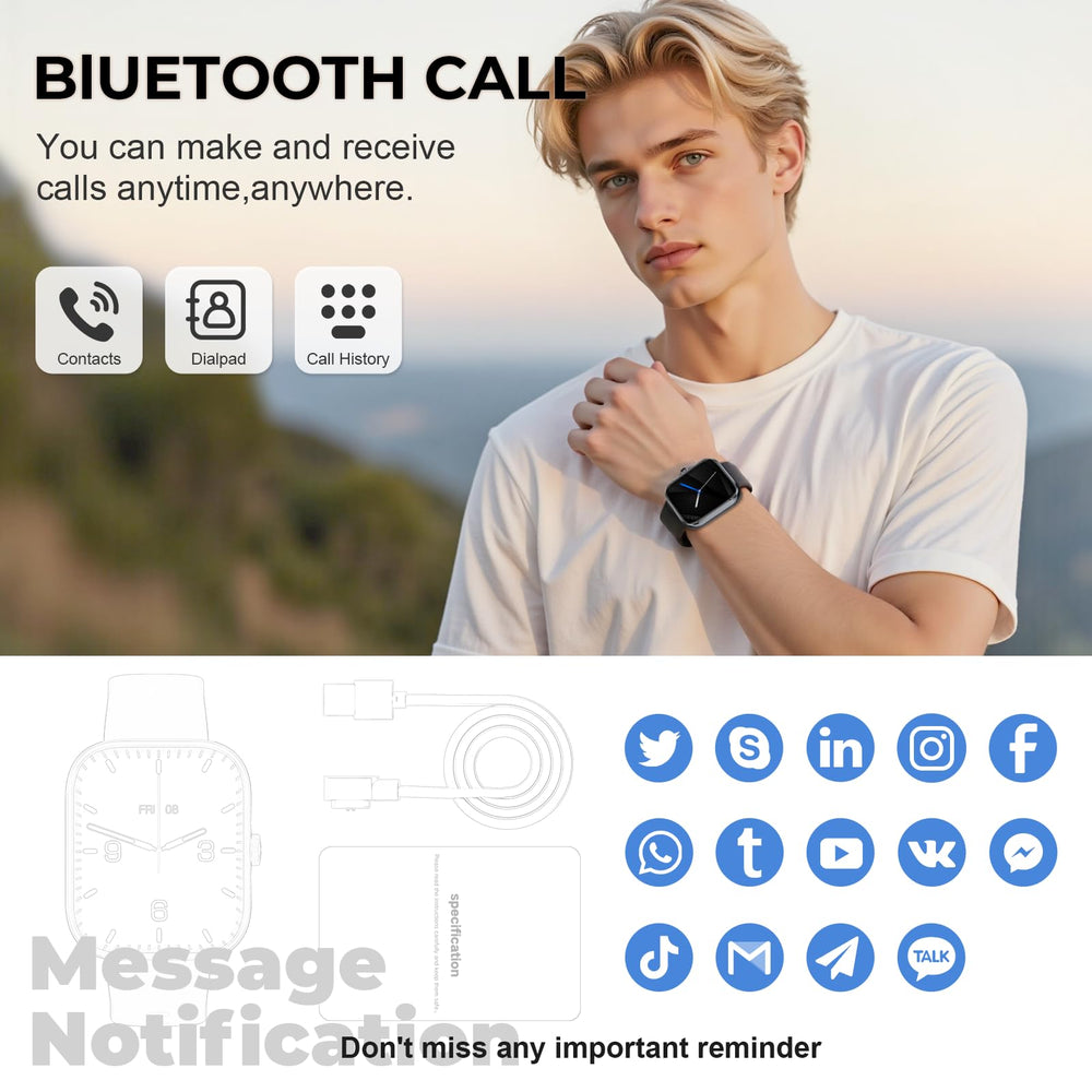 MFVLP D16 smartwatch enabling Bluetooth calls on the wrist