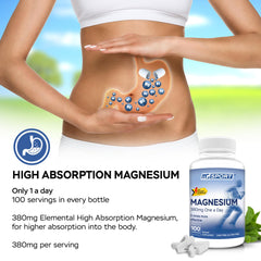 MGSPORT bottle closeup highlighting high absorption formula for cramp relief.