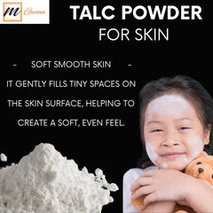 mGanna talc powder being dusted on the face for even texture