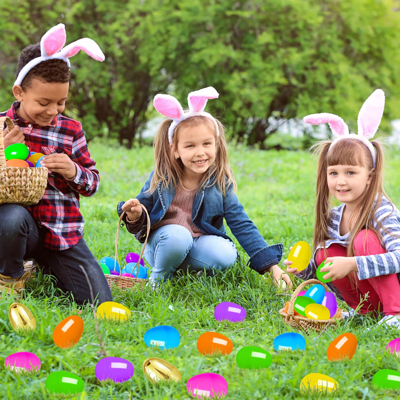 MGparty classroom and party favors with durable plastic Easter eggs.