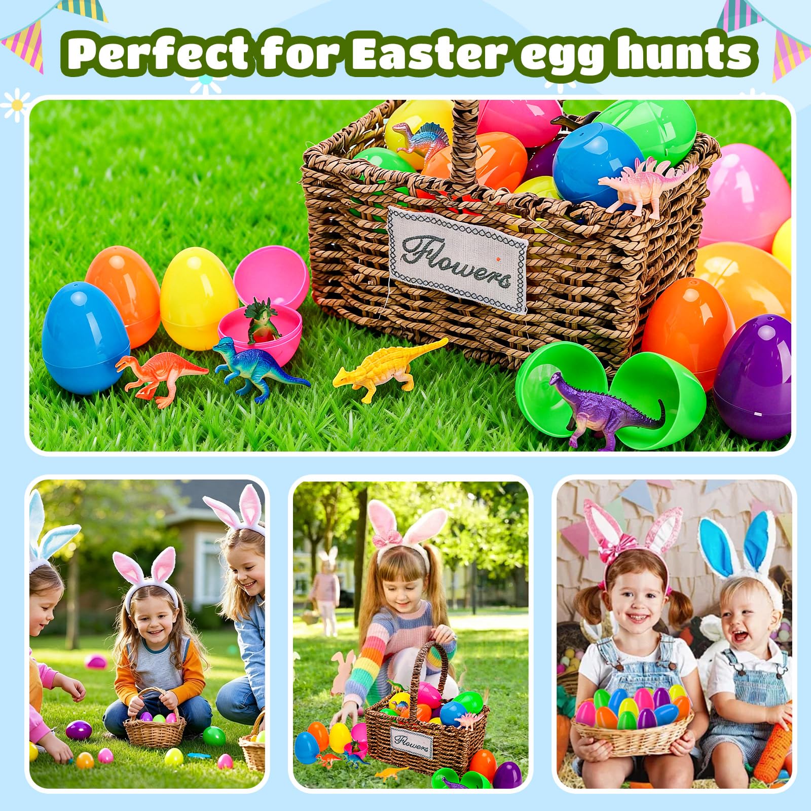 MGparty colorful plastic egg exterior, appealing for Easter activities