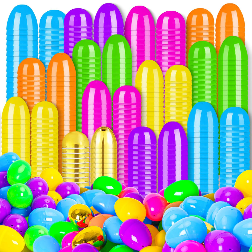 MGparty Easter eggs colorfully arranged for festive egg hunts.