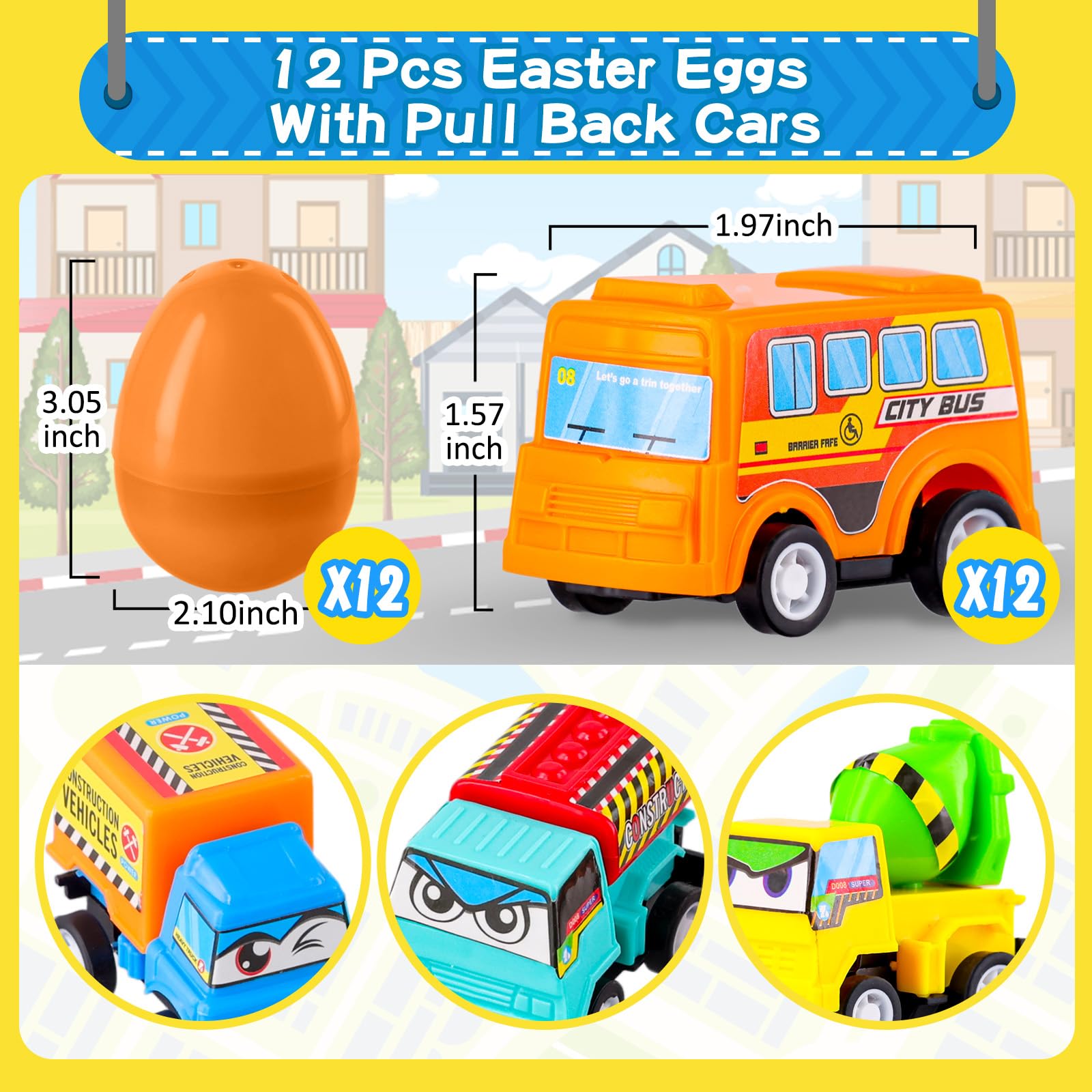 MGparty eggs with easy hinged lids enable quick filling.