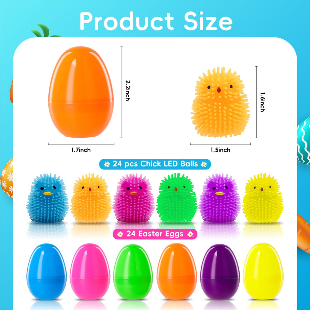 MGparty glowing chick squishy toy inside egg encourages stress relief.