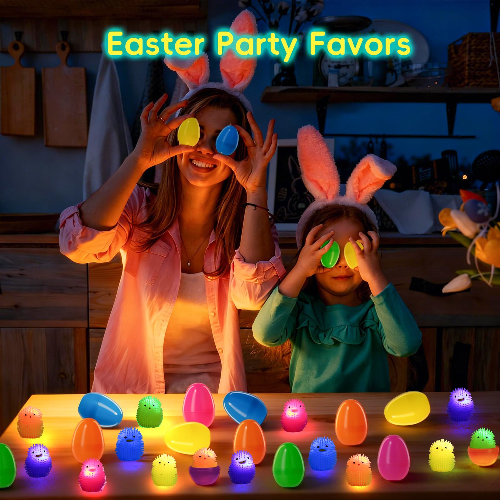 MGparty glowing chick eggs: shake to activate LEDs for bright kid-friendly fun.