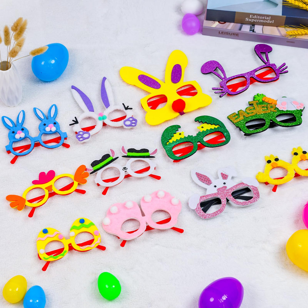MGparty Easter glasses frame in bright colors sparks joyful group photos.