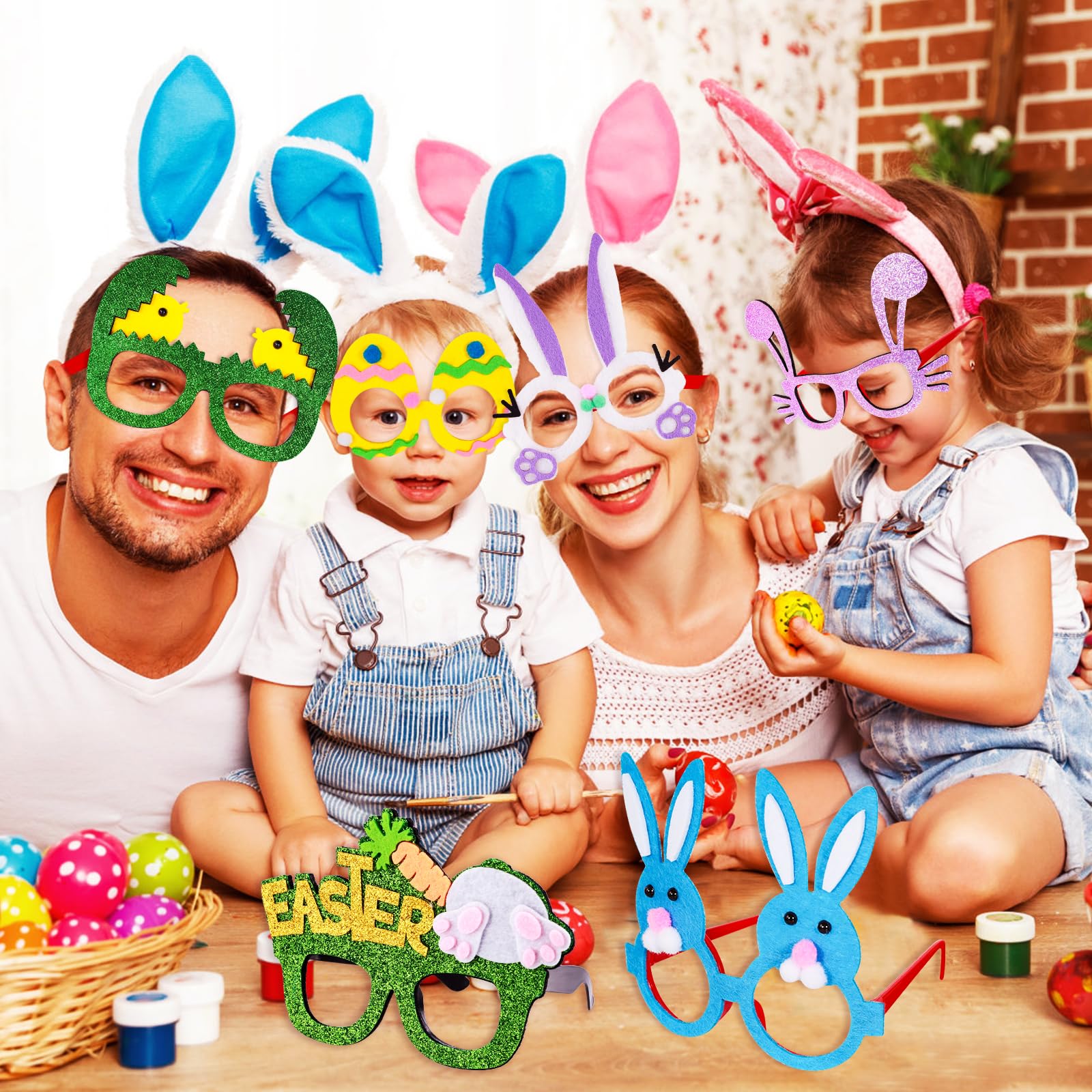 MGparty Easter glasses frame adjustable fit for kids and adults.