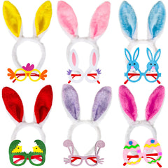 MGparty Easter bunny ears headbands in bright colors for kids and adults
