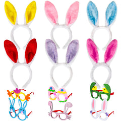 MGparty Easter headbands with soft plush ears for comfortable all-day wear