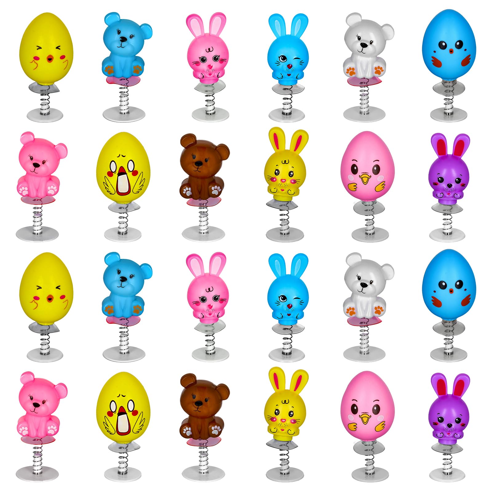 MGparty Easter jumping popper bunny in bright colors for lively Easter basket fun.