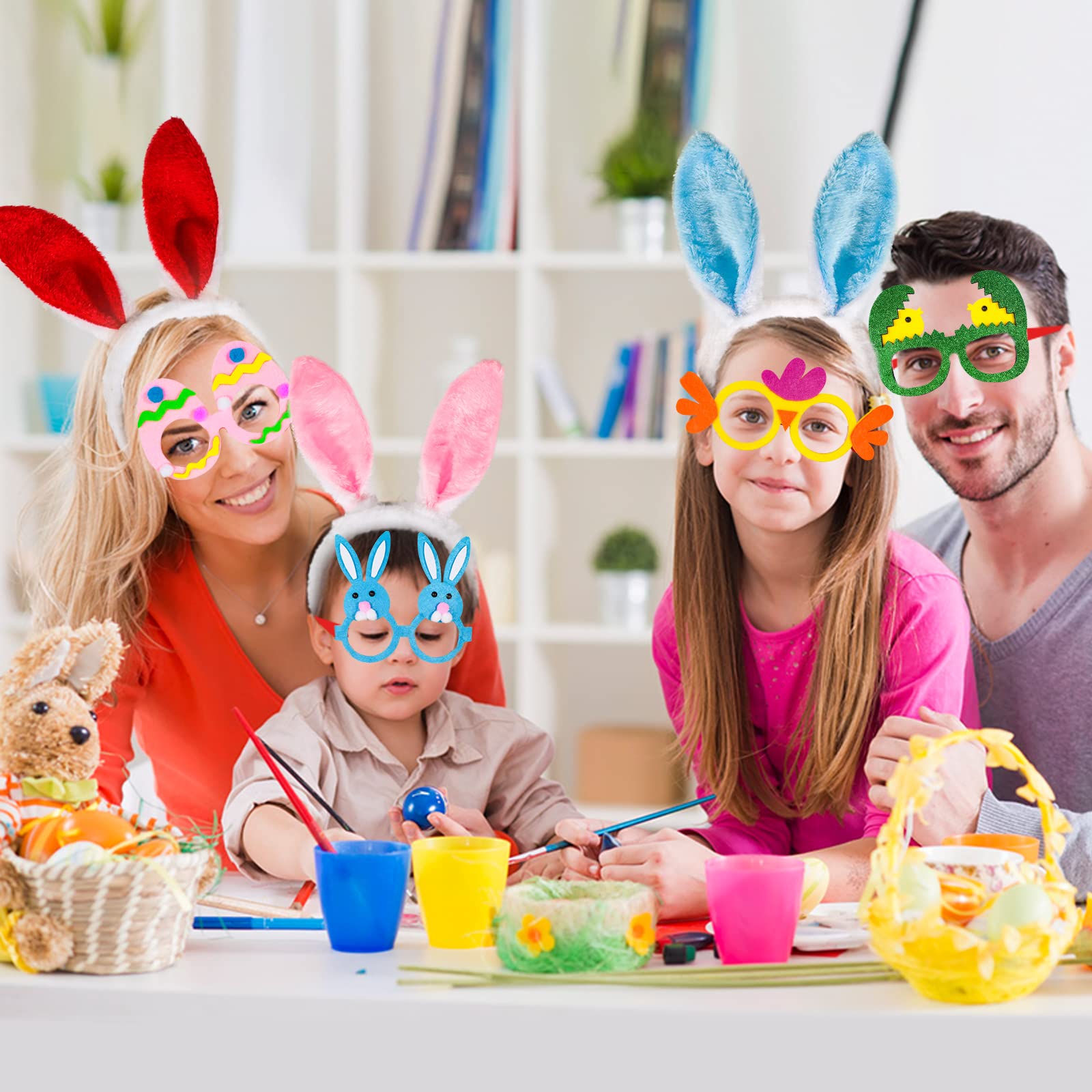 MGparty photo booth props featuring bunny ears and glasses for memorable moments