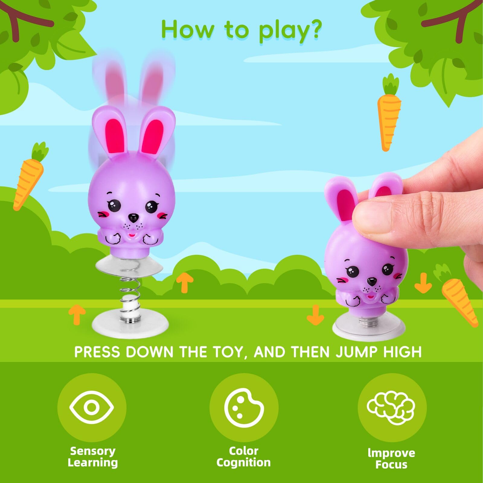 MGparty Easter popper toy closeup colors boosts excitement and toy display appeal.