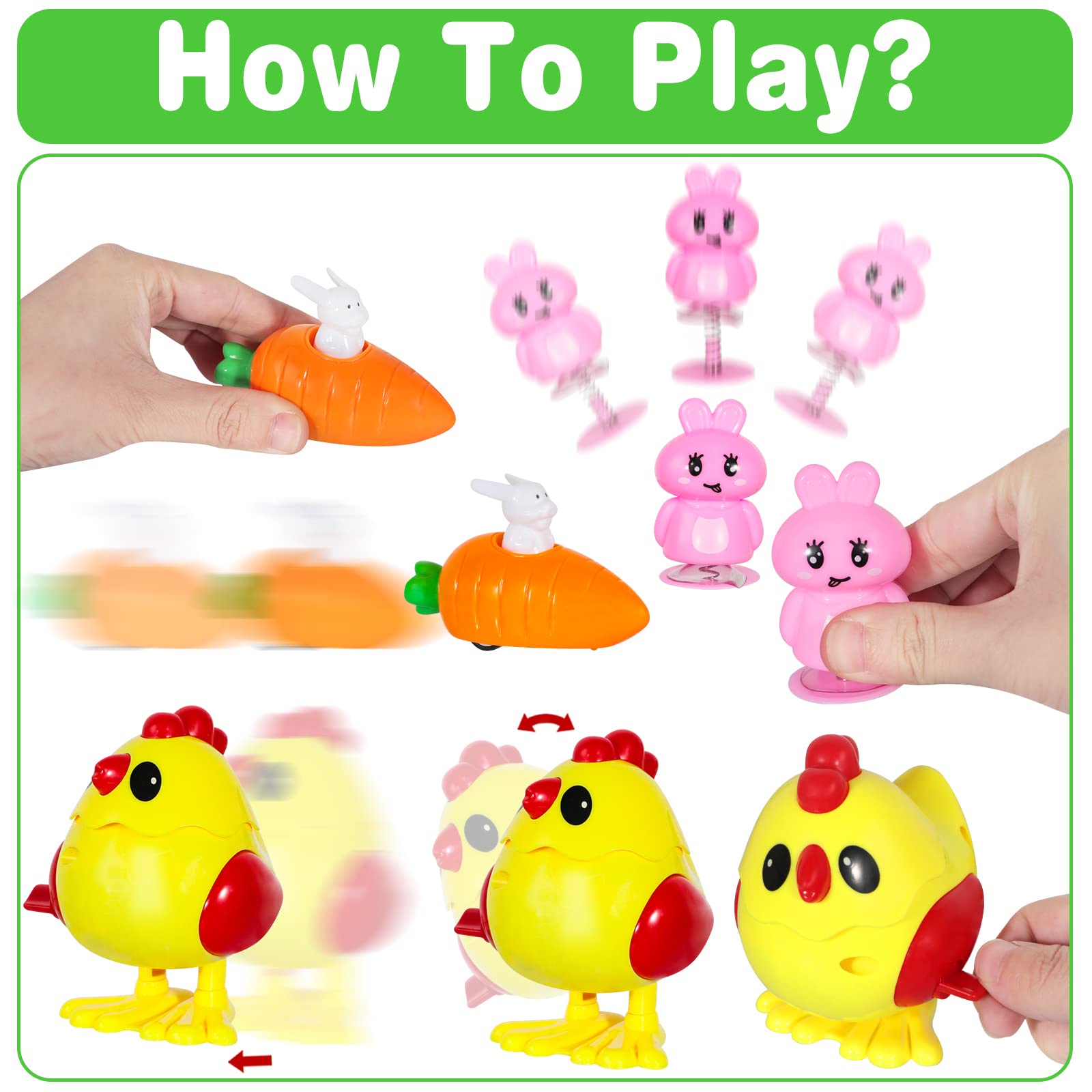 MGparty Easter wind-up bunny walking 2: promotes active, imaginative play.