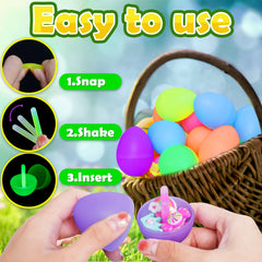 MGparty glow egg hunt setup image showing kids enjoying night-time search