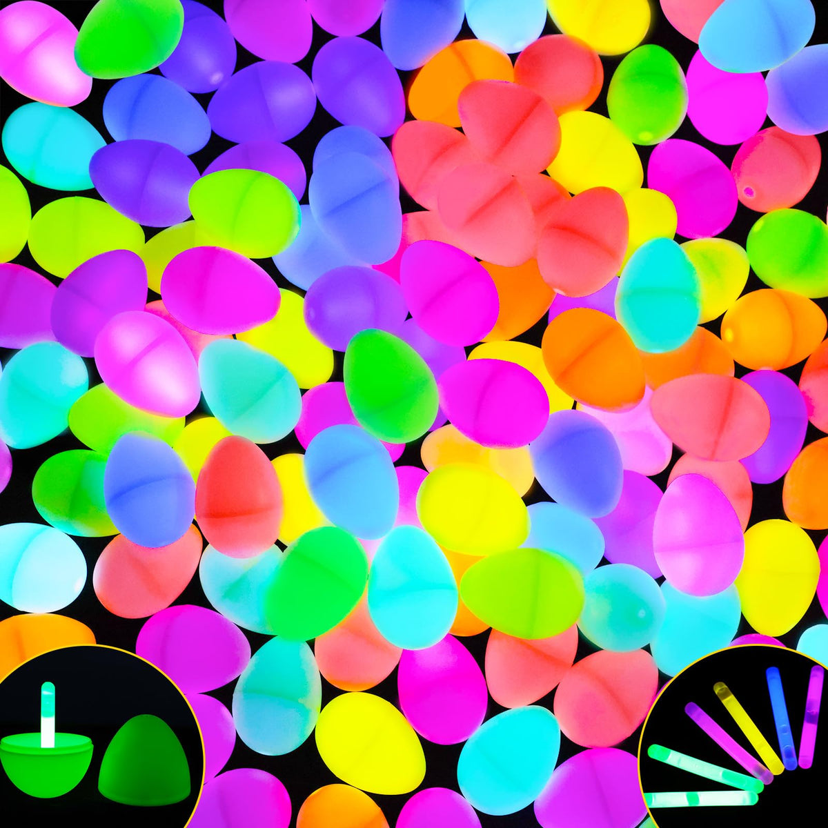 MGparty glow egg set for vivid Easter hunts