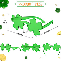 MGparty green clover sunglasses highlighting bright color for Saint Patrick's Day outfits