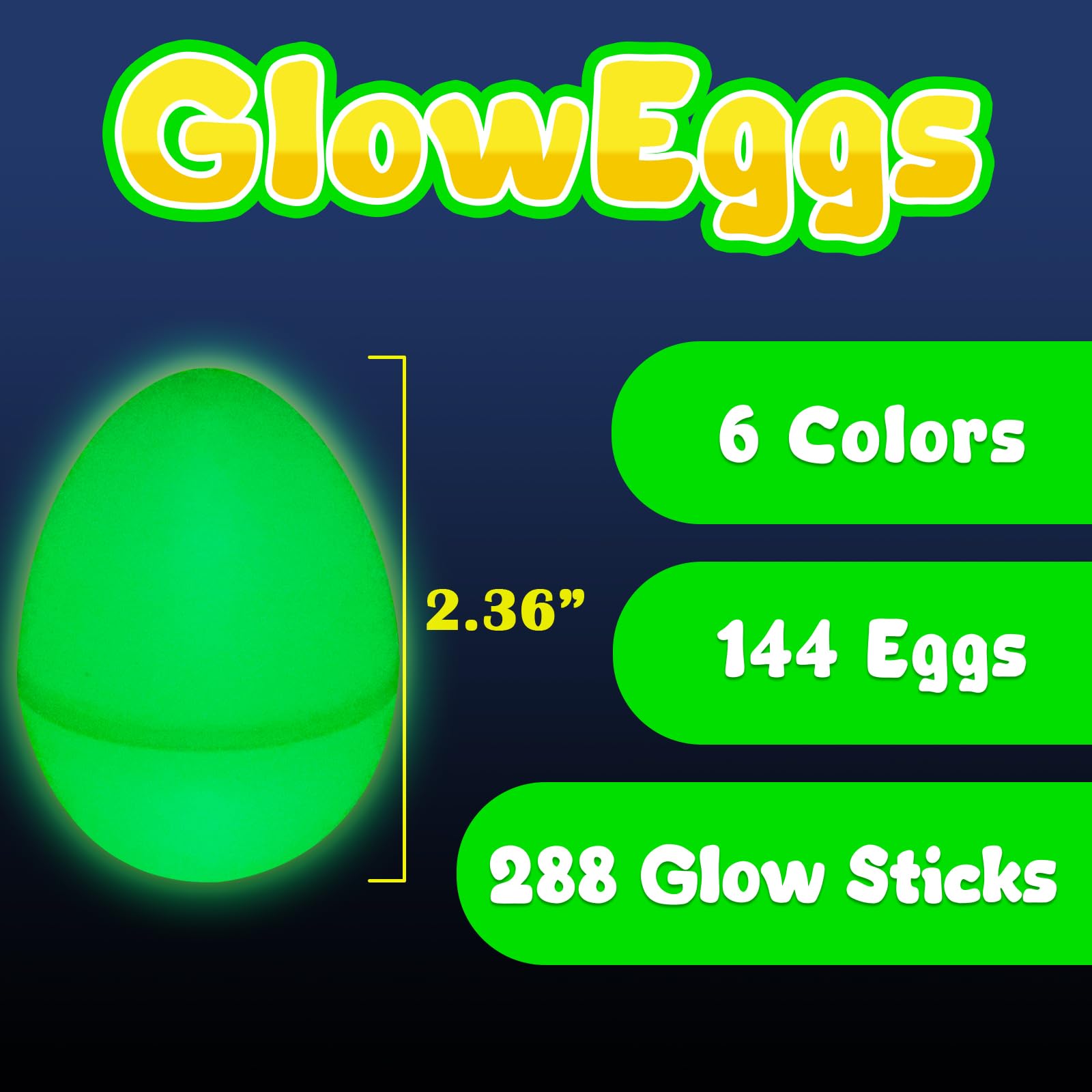 MGparty mini glow sticks for quick glow eggs
