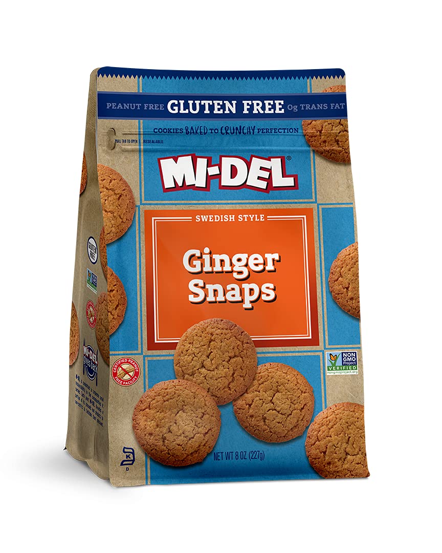 Mi-Del gluten-free ginger snaps pack ready for on-the-go snacking.