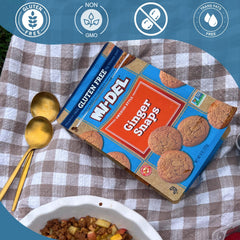 Mi-Del gluten-free cookies with peanut-free, kosher labeling.