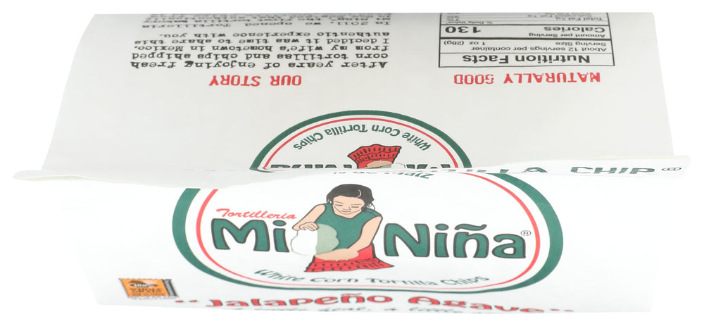 Mi Nina Jalapeño Agave chips for nachos setup.