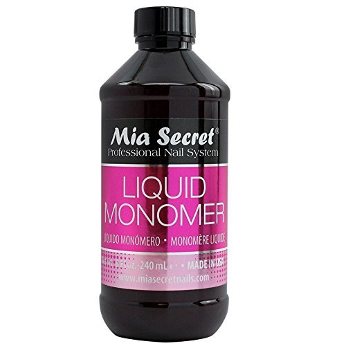 Mia Secret Advanced EMA liquid monomer for acrylic nails; smooth blending for strong, lasting finishes.