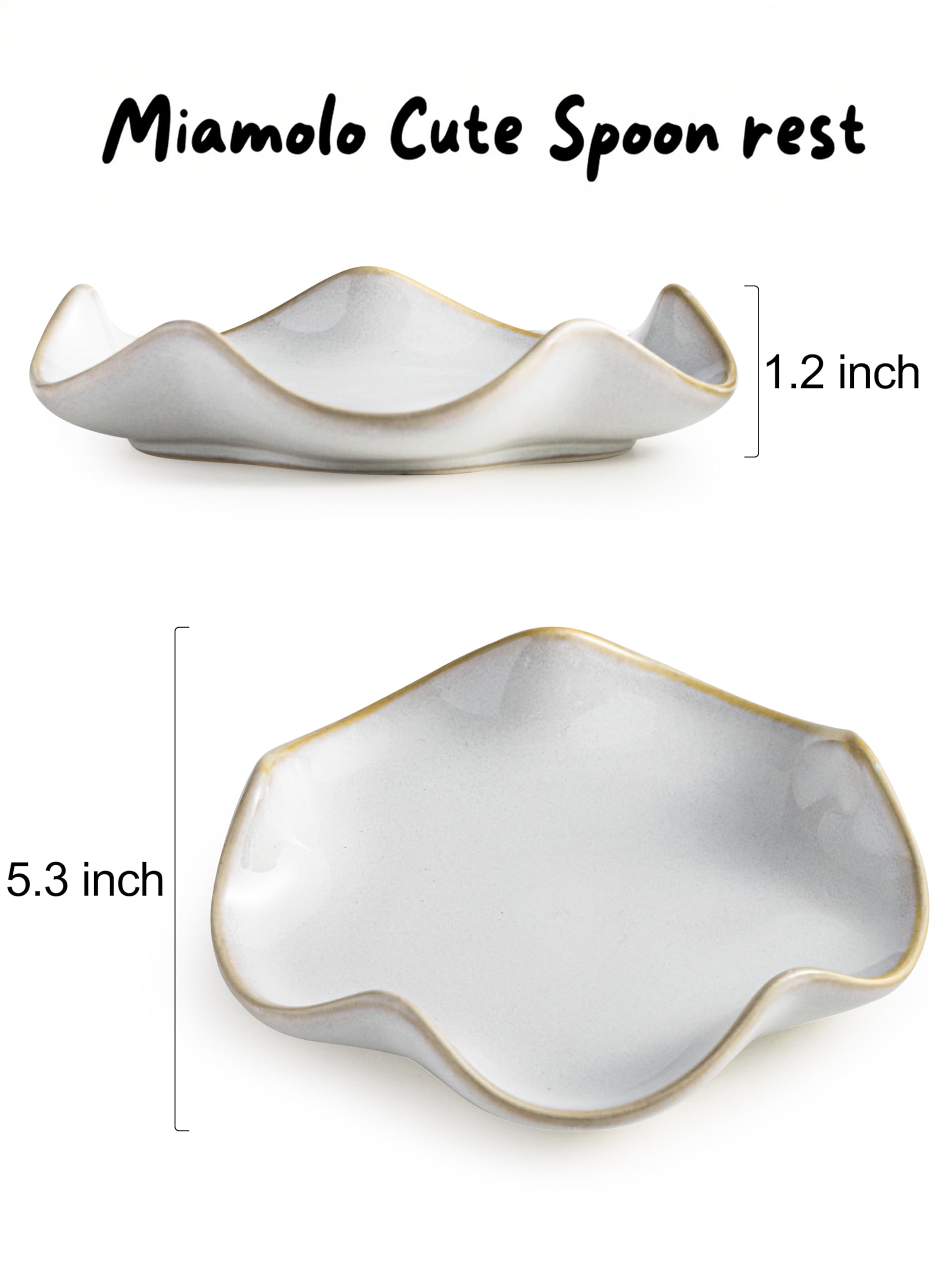 Miamolo spoon rest doubles as dessert dish for stylish serving.