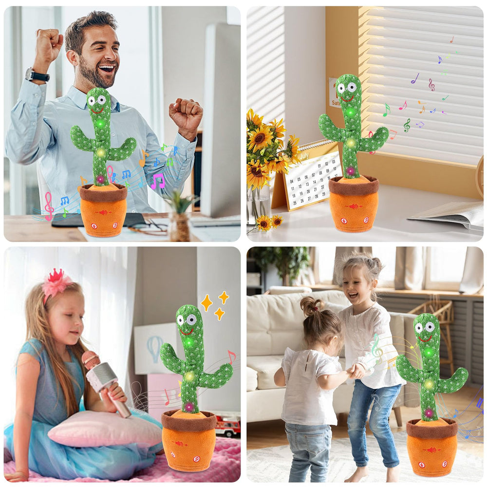 MIAODAM Cactus Toy battery compartment simplifies setup with standard AA batteries.