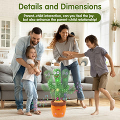 MIAODAM Dancing Cactus Toy three-button controls make play easy for little hands.