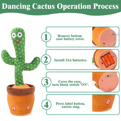 MIAODAM Singing Cactus Toy performs songs for kids.