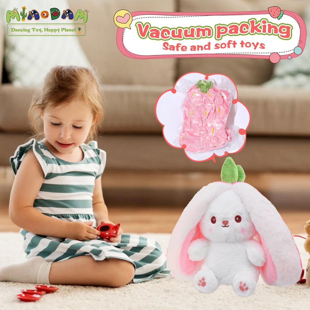 MIAODAM travel-friendly-bunny, cuddly companion on trips.