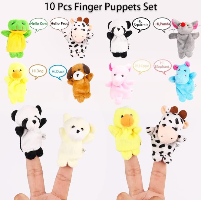 Miaopen rabbit finger puppet ideal for early language practice and pretend play.
